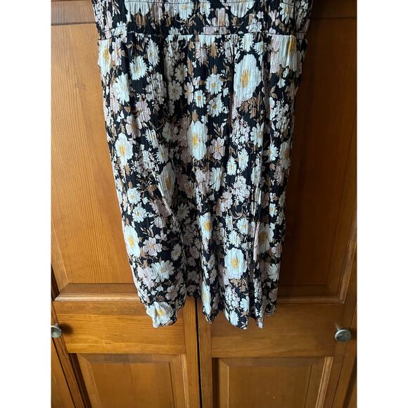 Abercrombie & Fitch Women's Floral Smocked Waist Mini Dress Angel Sleeve SZ XLT - Picture 3 of 14